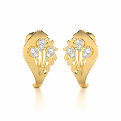 Enchanting Growth Silver Earrings - Yellow Gold - Image 2