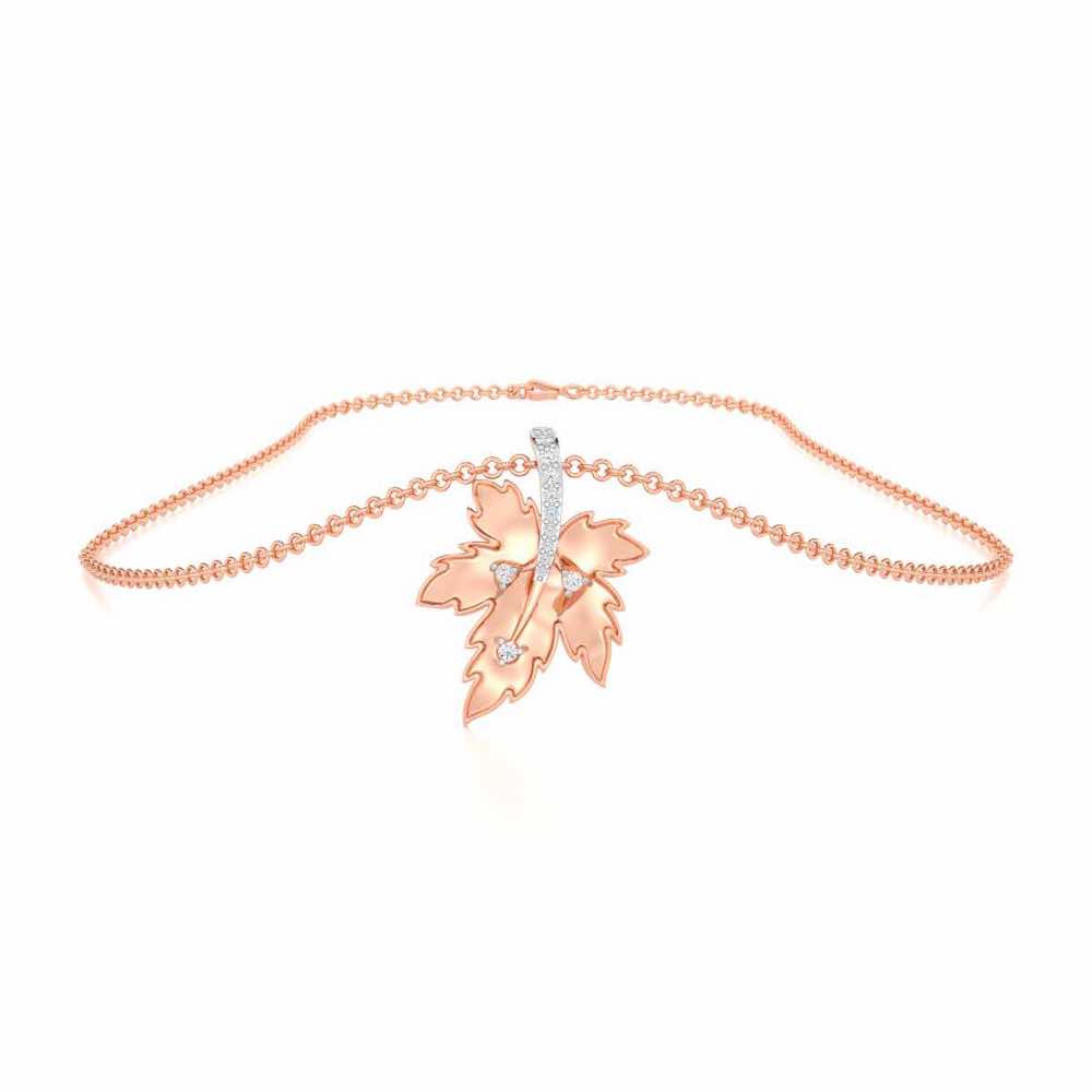 Enchanting Mapple Silver Pendant - Rose Gold - Image 3
