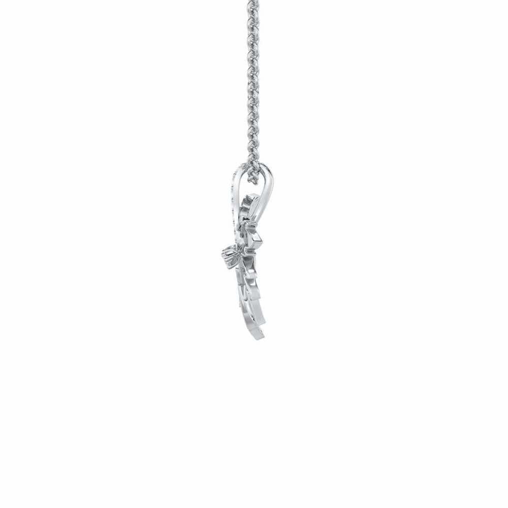 Enchanting Mapple Silver Pendant - White Gold - Image 4