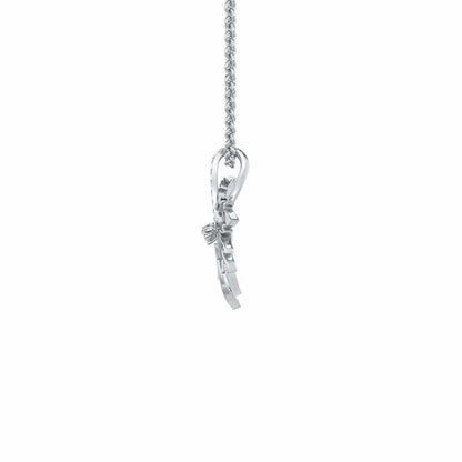 Enchanting Mapple Silver Pendant - White Gold - Image 4