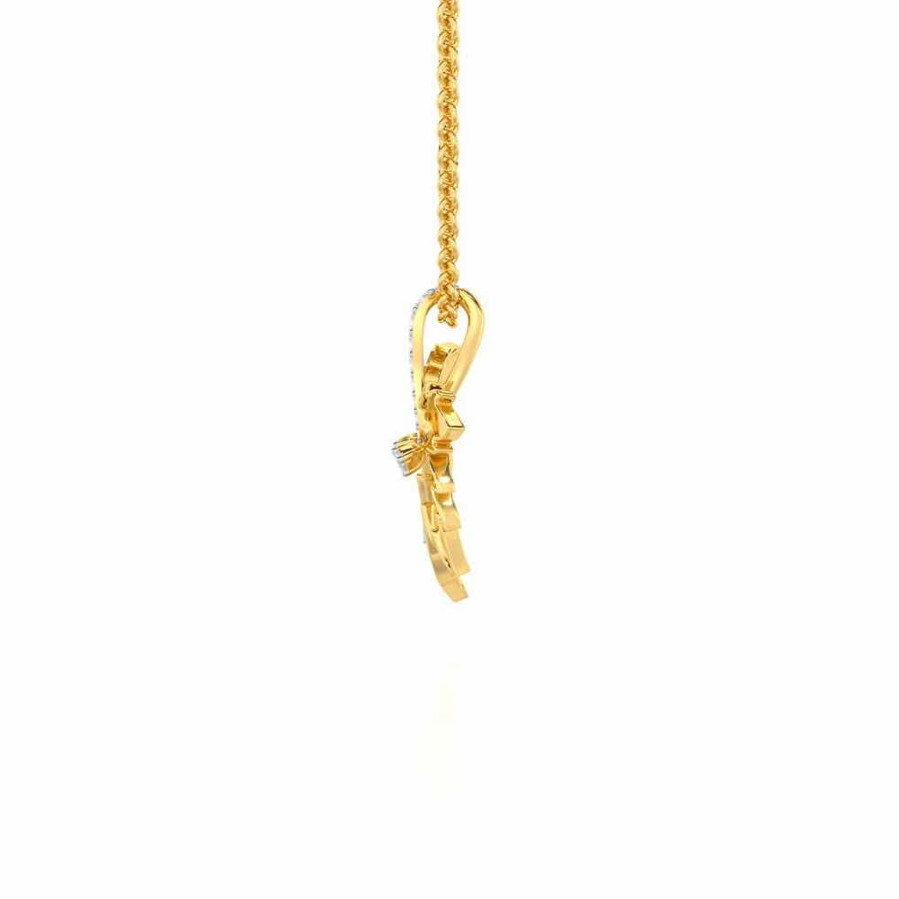 Enchanting Mapple Silver Pendant - Yellow Gold - Image 4