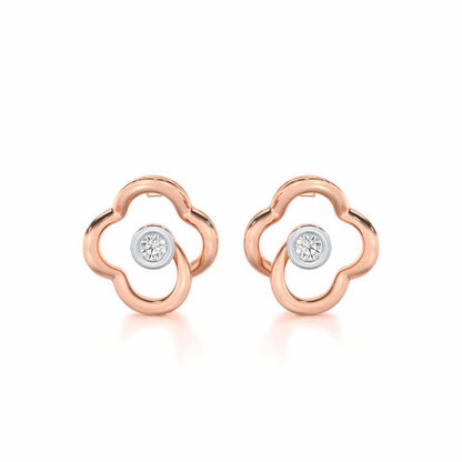 Enchanting Regalia Silver Earrings - Rose Gold - Image 1