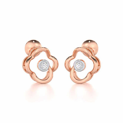Enchanting Regalia Silver Earrings - Rose Gold - Image 2