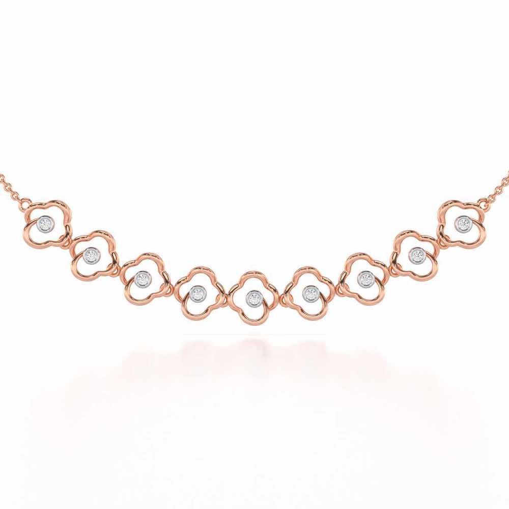 Enchanting Regalia Silver Necklace - Rose Gold - Image 1