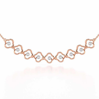 Enchanting Regalia Silver Necklace - Rose Gold - Image 1