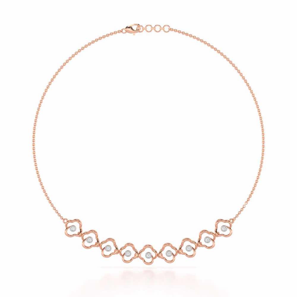 Enchanting Regalia Silver Necklace - Rose Gold - Image 2