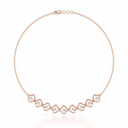 Enchanting Regalia Silver Necklace - Rose Gold - Image 2
