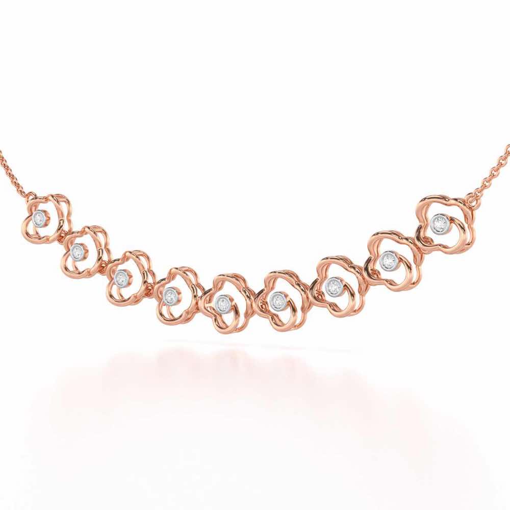 Enchanting Regalia Silver Necklace - Rose Gold - Image 3