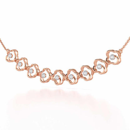Enchanting Regalia Silver Necklace - Rose Gold - Image 3