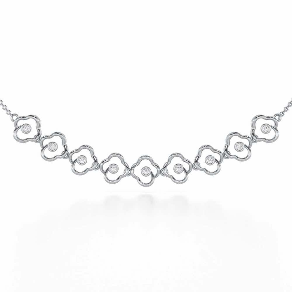 Enchanting Regalia Silver Necklace - White Gold - Image 1