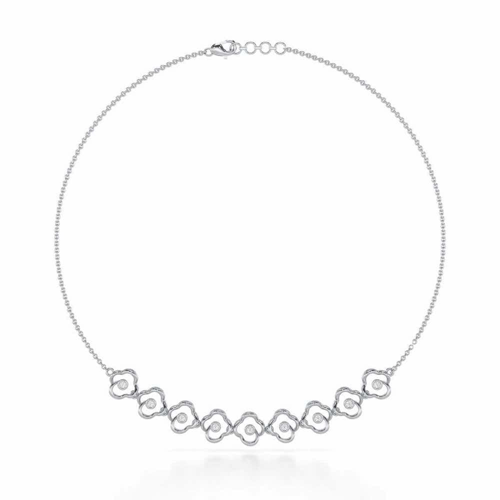 Enchanting Regalia Silver Necklace - White Gold - Image 2
