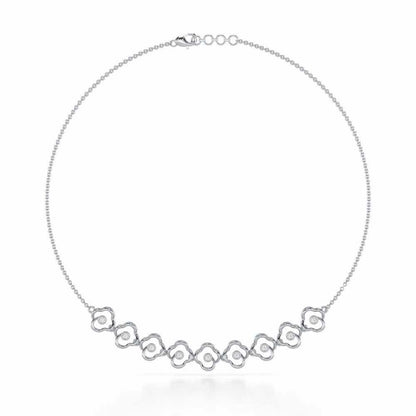 Enchanting Regalia Silver Necklace - White Gold - Image 2