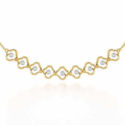 Enchanting Regalia Silver Necklace - Yellow Gold - Image 1