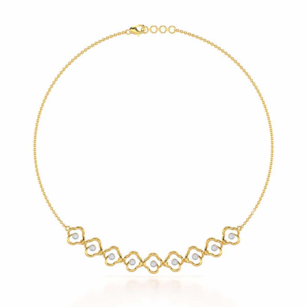 Enchanting Regalia Silver Necklace - Yellow Gold - Image 2