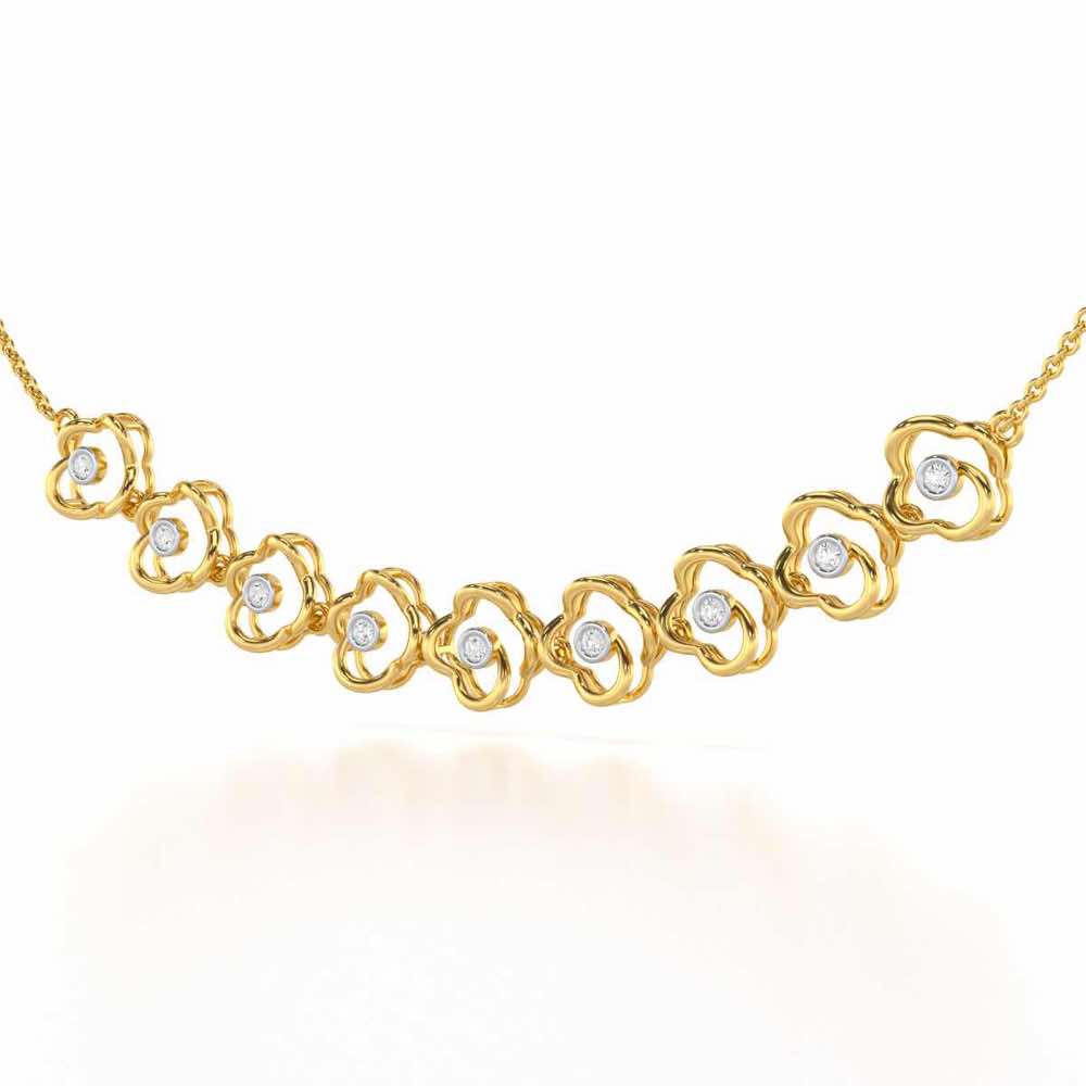 Enchanting Regalia Silver Necklace - Yellow Gold - Image 3