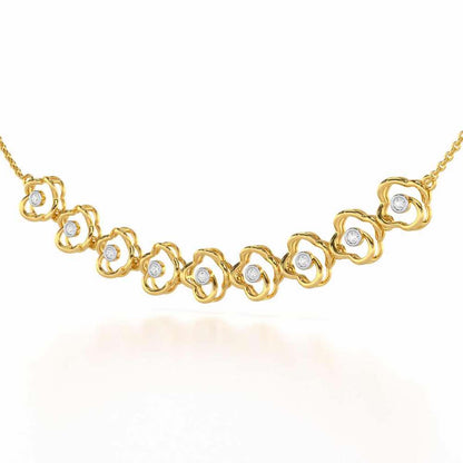 Enchanting Regalia Silver Necklace - Yellow Gold - Image 3