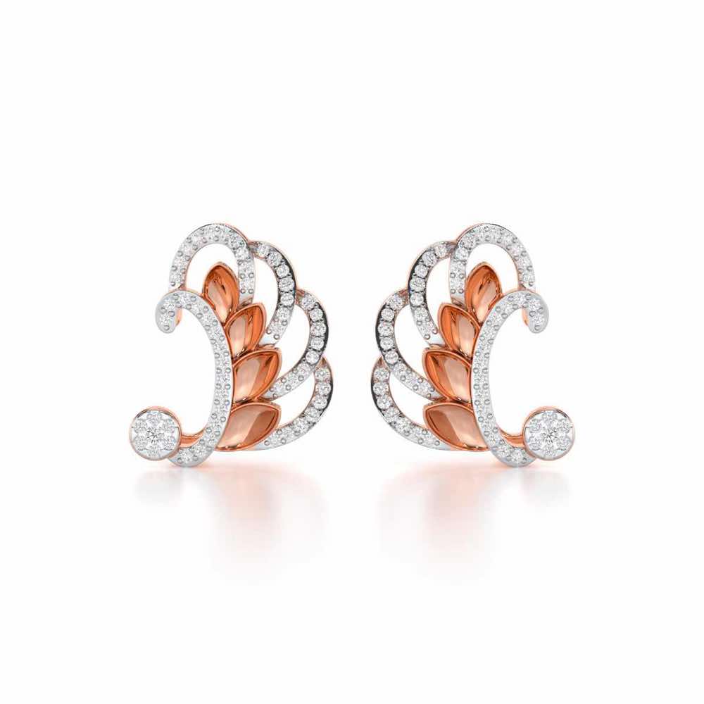 Enchanting Reprise Silver Earrings - Rose Gold - Image 1