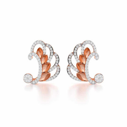 Enchanting Reprise Silver Earrings - Rose Gold - Image 1