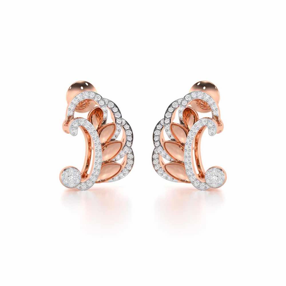 Enchanting Reprise Silver Earrings - Rose Gold - Image 2