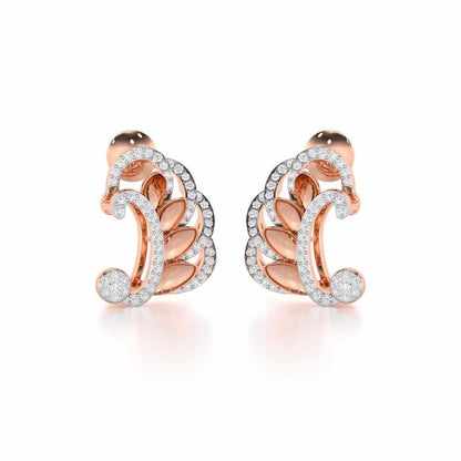 Enchanting Reprise Silver Earrings - Rose Gold - Image 2