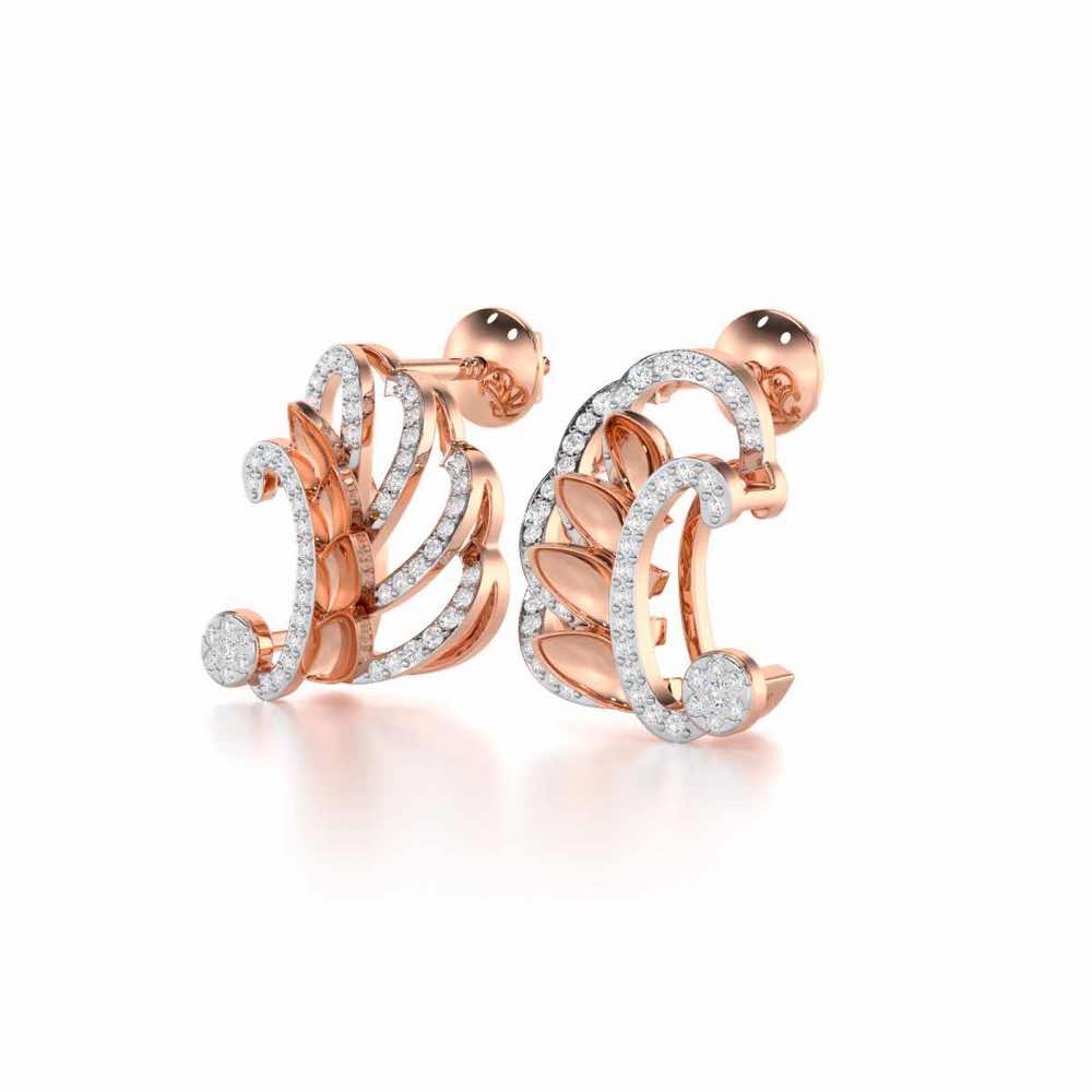 Enchanting Reprise Silver Earrings - Rose Gold - Image 3