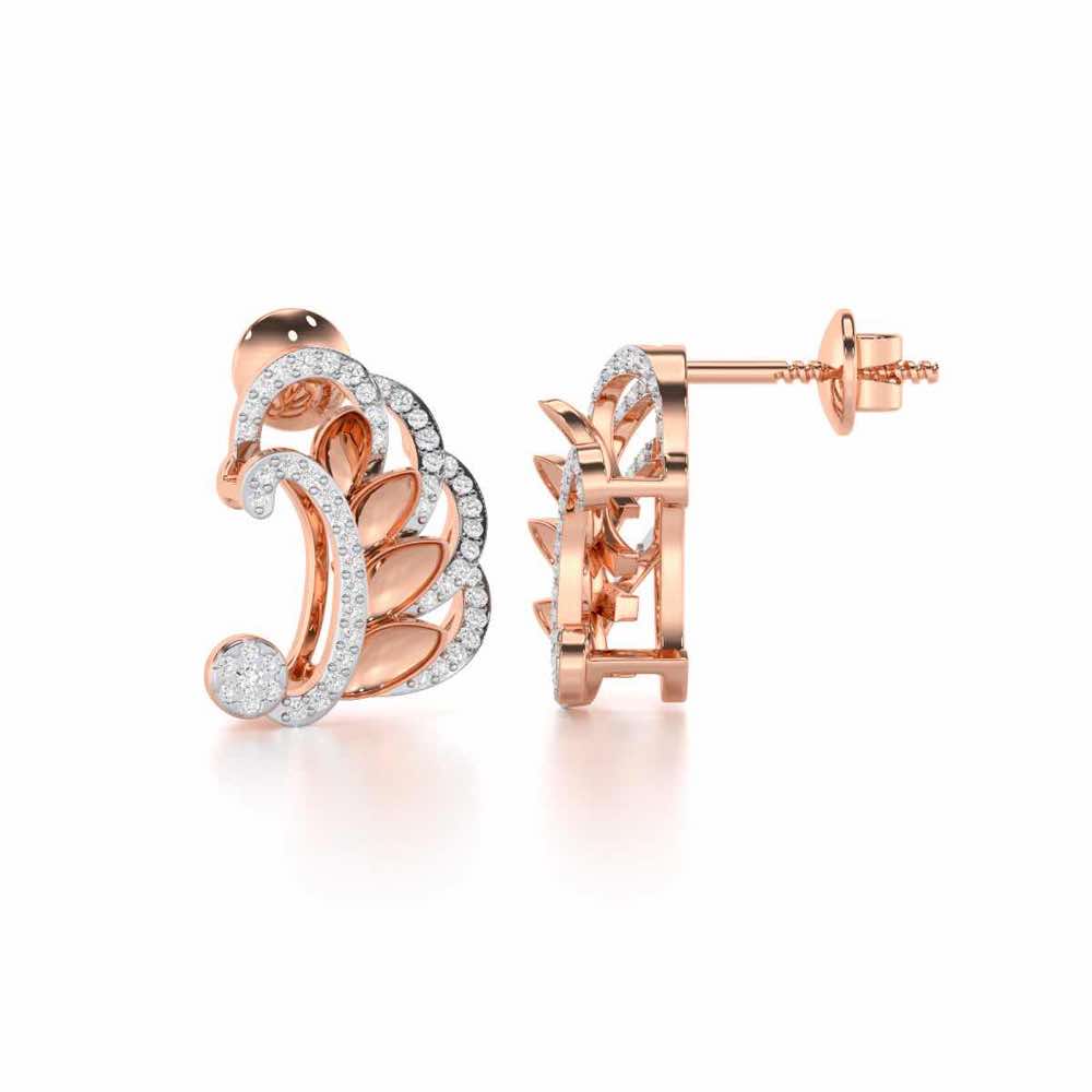 Enchanting Reprise Silver Earrings - Rose Gold - Image 4