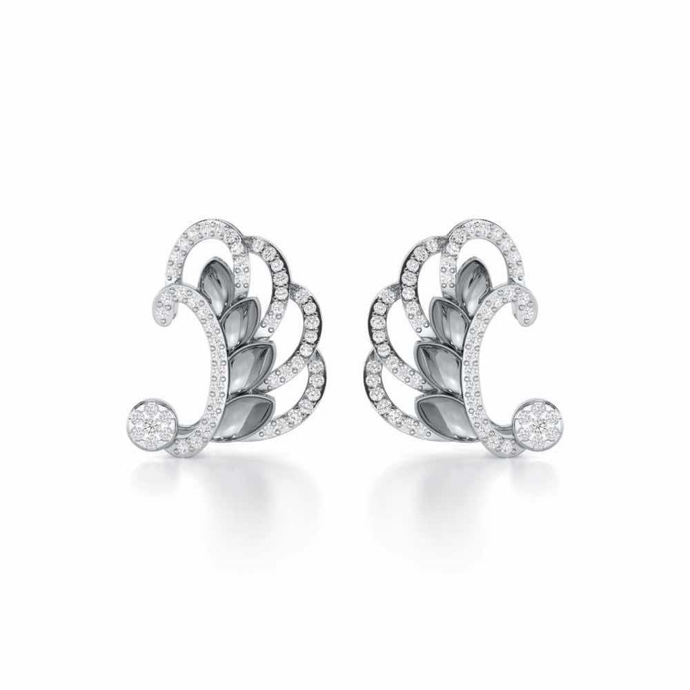 Enchanting Reprise Silver Earrings - White Gold - Image 1