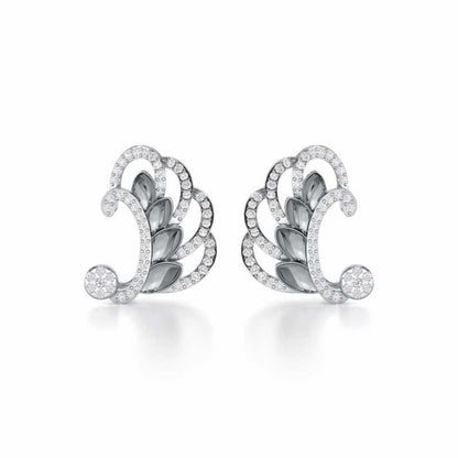 Enchanting Reprise Silver Earrings - White Gold - Image 1