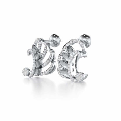 Enchanting Reprise Silver Earrings - White Gold - Image 3