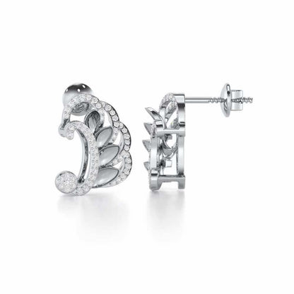 Enchanting Reprise Silver Earrings - White Gold - Image 4