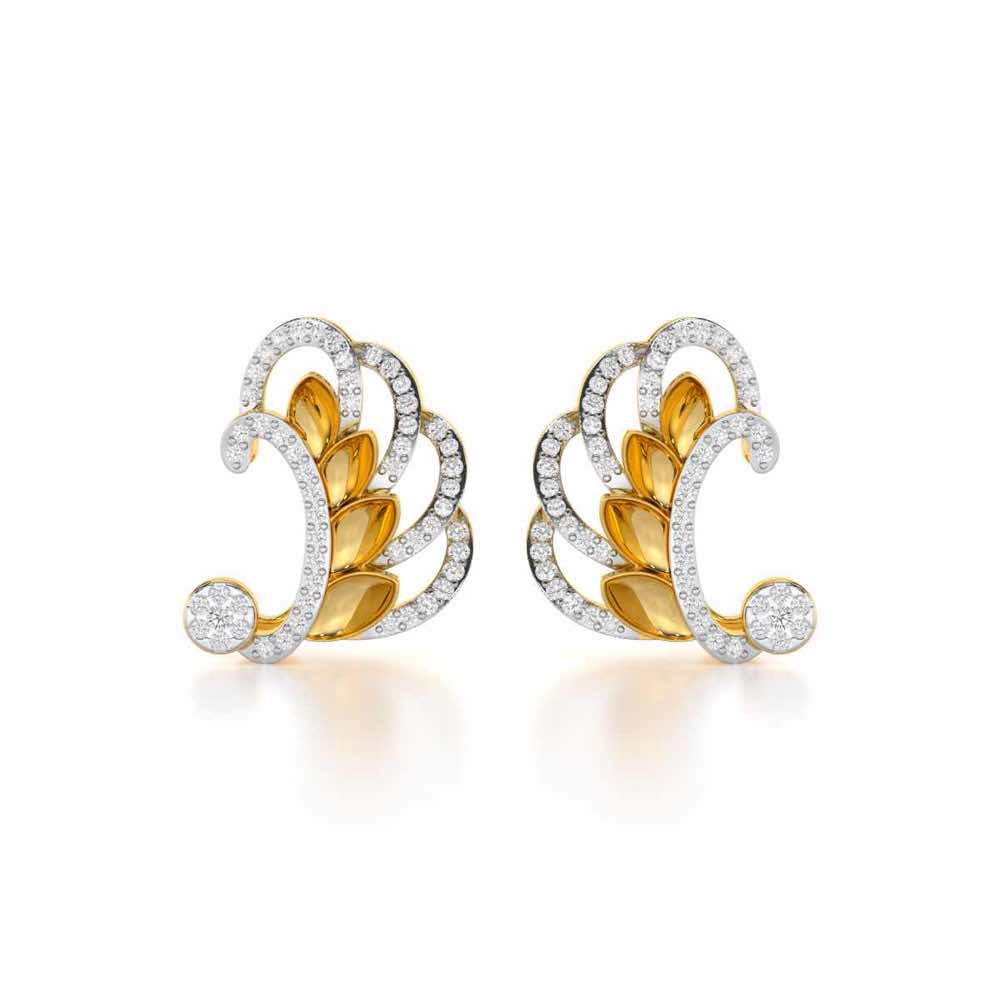 Enchanting Reprise Silver Earrings - Yellow Gold - Image 1