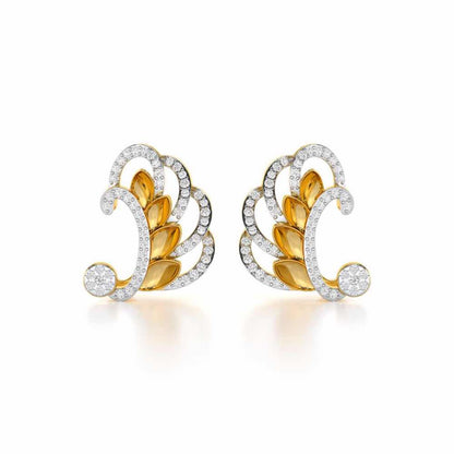 Enchanting Reprise Silver Earrings - Yellow Gold - Image 1