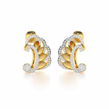 Enchanting Reprise Silver Earrings - Yellow Gold - Image 2