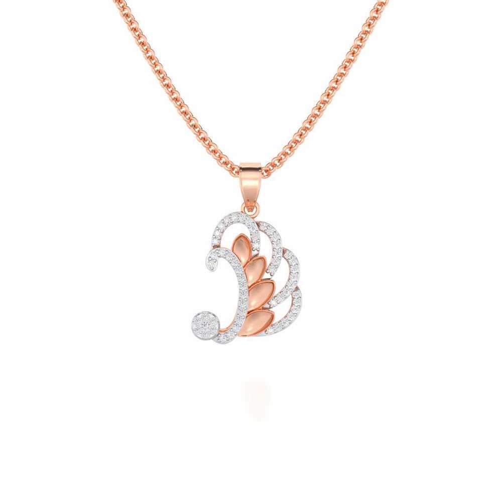 Enchanting Reprise Silver Pendant - Rose Gold - Image 1