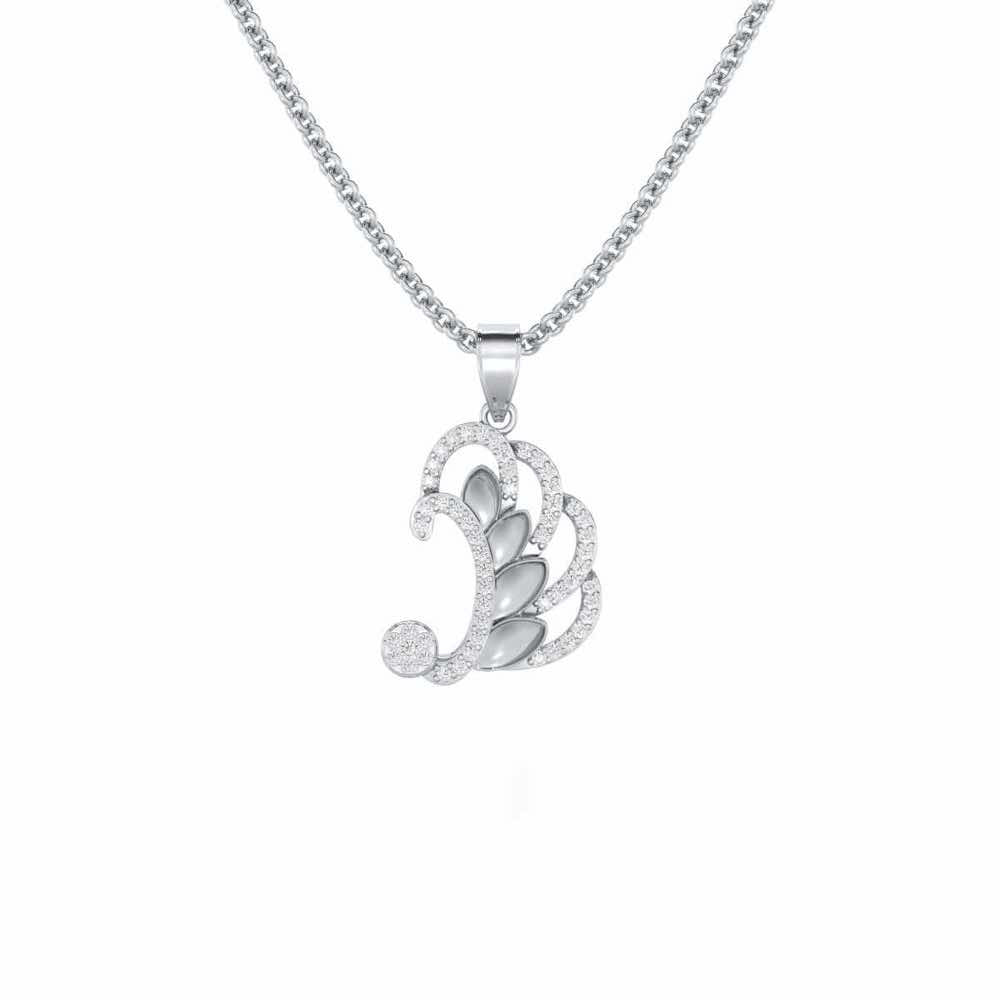 Enchanting Reprise Silver Pendant - White Gold - Image 1