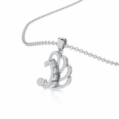 Enchanting Reprise Silver Pendant - White Gold - Image 2
