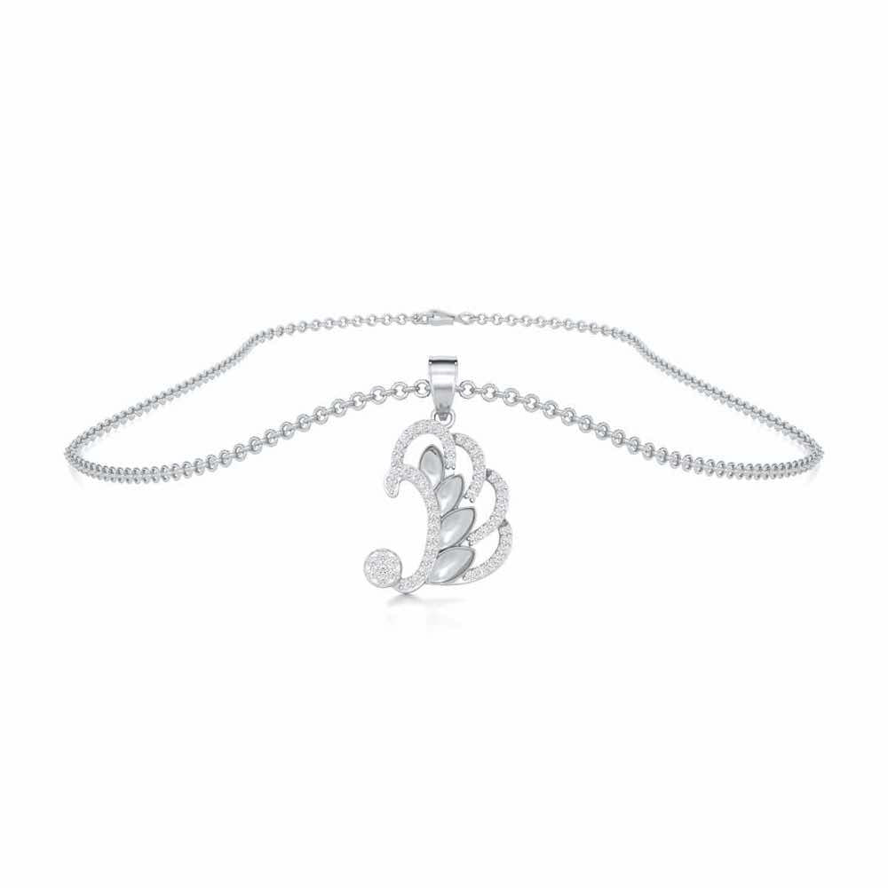 Enchanting Reprise Silver Pendant - White Gold - Image 3