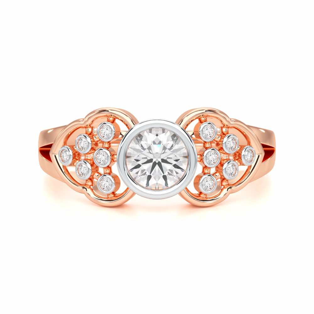 Enchanting Shimmer Solitaire Ring - Rose Gold - Image 4