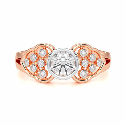 Enchanting Shimmer Solitaire Ring - Rose Gold - Image 4