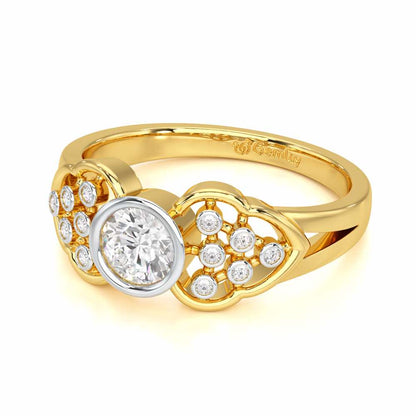 Enchanting Shimmer Solitaire Ring - Yellow Gold - Image 2