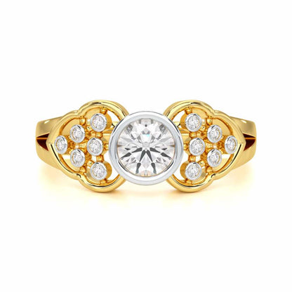 Enchanting Shimmer Solitaire Ring - Yellow Gold - Image 4