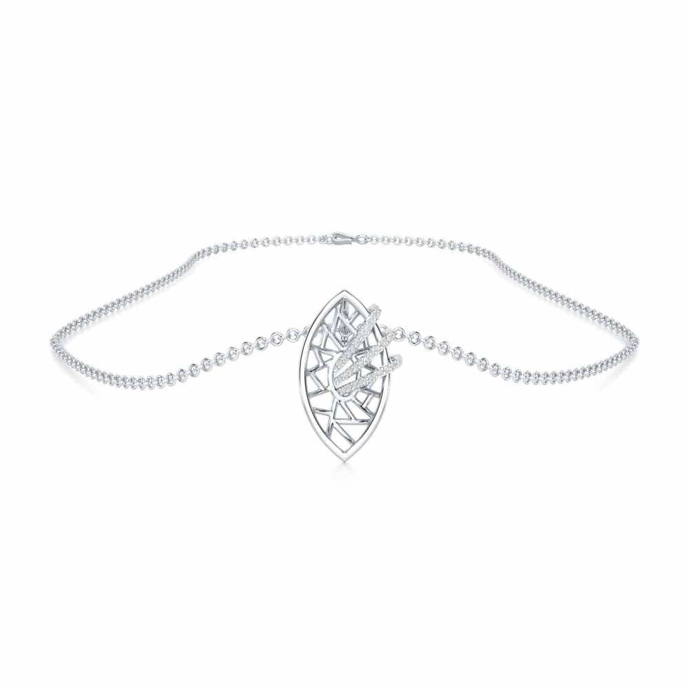 Enchantment Silver Pendant - White Gold - Image 3
