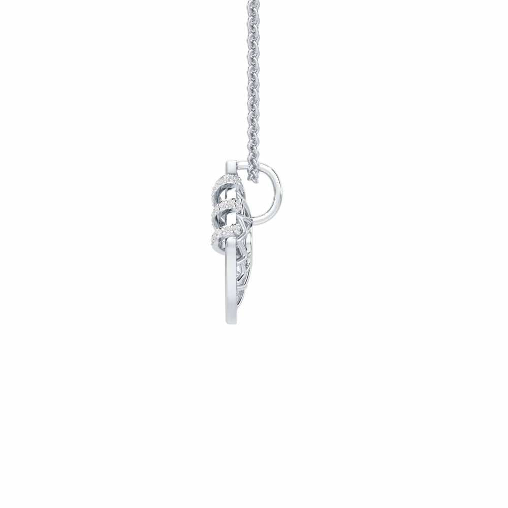 Enchantment Silver Pendant - White Gold - Image 4