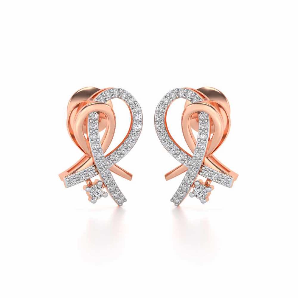 Enchevetrement Silver Studs - Rose Gold - Image 1