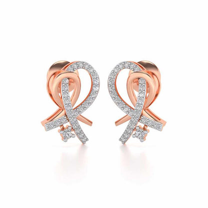 Enchevetrement Silver Studs - Rose Gold - Image 1