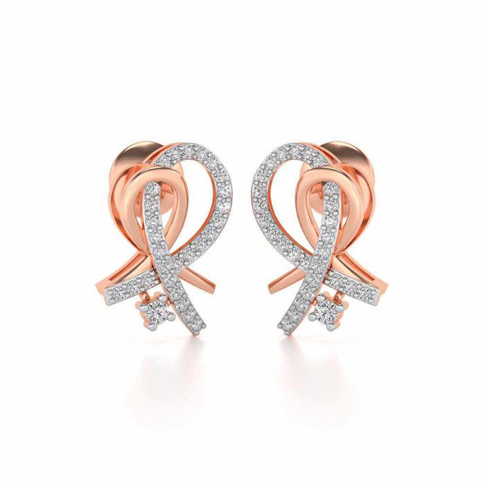 Enchevetrement Silver Studs - Rose Gold - Image 1