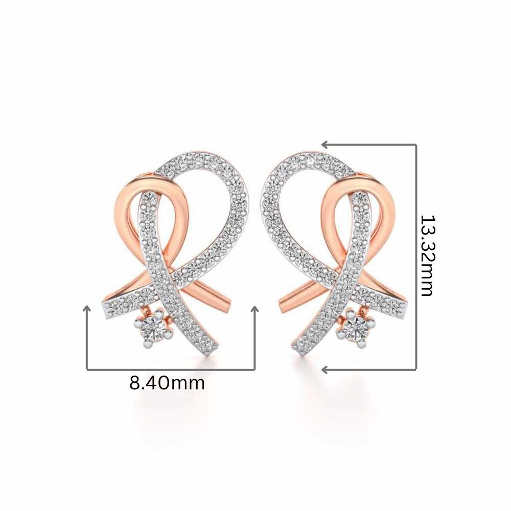 Enchevetrement Silver Studs - Rose Gold - Image 2