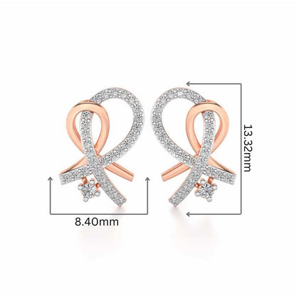 Enchevetrement Silver Studs - Rose Gold - Image 2