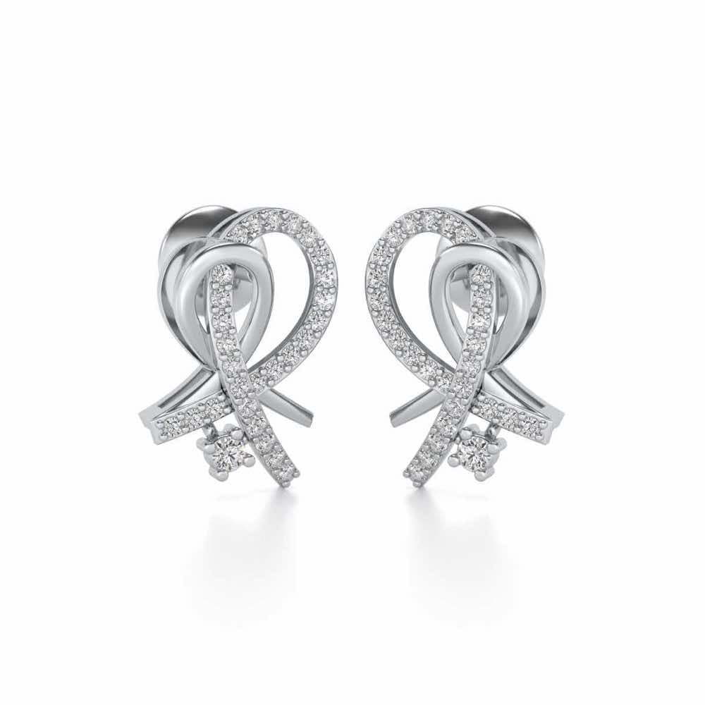 Enchevetrement Silver Studs - White Gold - Image 1
