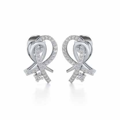 Enchevetrement Silver Studs - White Gold - Image 1